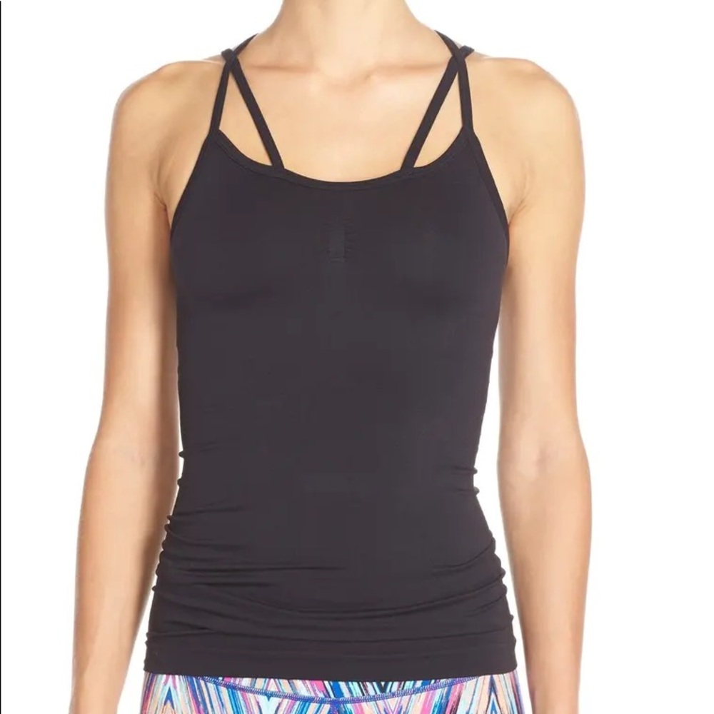 Zella ‘Flexion' Seamless Tank Strappy Tank Black S